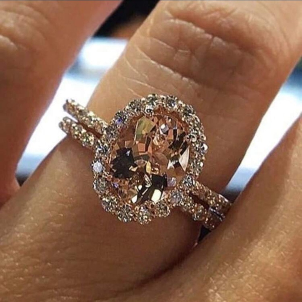 Elegant Rose Gold Ring Set